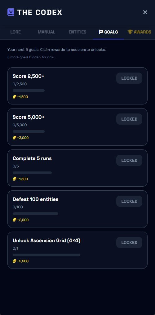 Goals and unlocks screenshot