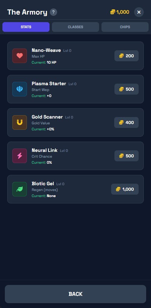 Armory upgrades screenshot